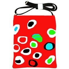 Red abstract pattern Shoulder Sling Bags