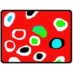 Red abstract pattern Fleece Blanket (Large) 