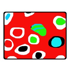 Red Abstract Pattern Fleece Blanket (small) by Valentinaart