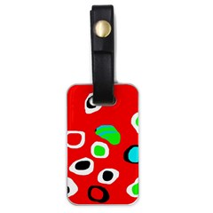 Red abstract pattern Luggage Tags (One Side) 