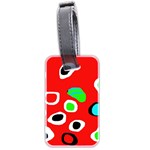 Red abstract pattern Luggage Tags (Two Sides) Front