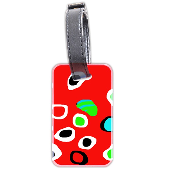 Red abstract pattern Luggage Tags (Two Sides)