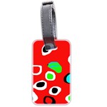 Red abstract pattern Luggage Tags (Two Sides) Back