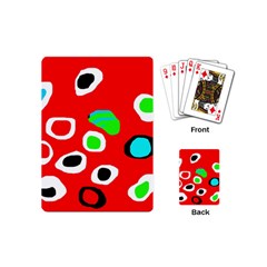 Red abstract pattern Playing Cards (Mini) 