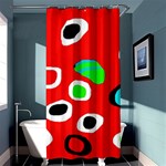 Red abstract pattern Shower Curtain 36  x 72  (Stall)  Curtain(36 X72 ) - 33.26 x66.24  Curtain(36 X72 )