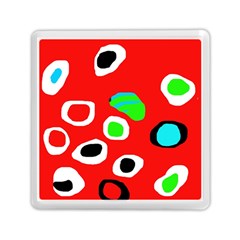 Red abstract pattern Memory Card Reader (Square) 