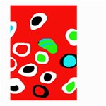 Red abstract pattern Large Garden Flag (Two Sides) Back