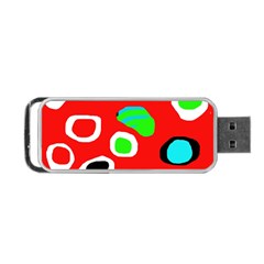 Red abstract pattern Portable USB Flash (One Side)