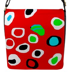 Red abstract pattern Flap Messenger Bag (S)