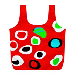 Red abstract pattern Full Print Recycle Bags (L) 