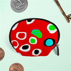 Red Abstract Pattern Accessory Pouches (small)  by Valentinaart