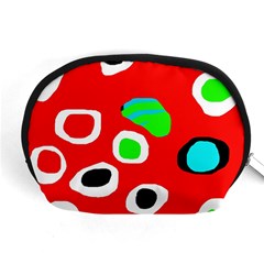 Red abstract pattern Accessory Pouches (Medium) 