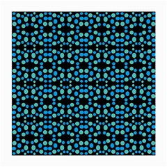 Dots Pattern Turquoise Blue Medium Glasses Cloth (2-side) by BrightVibesDesign