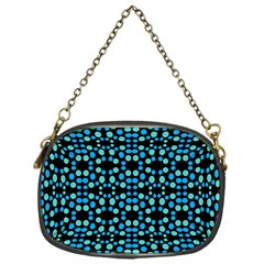 Dots Pattern Turquoise Blue Chain Purses (one Side)  by BrightVibesDesign