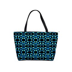 Dots Pattern Turquoise Blue Shoulder Handbags by BrightVibesDesign