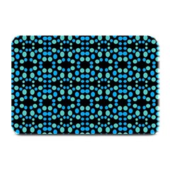 Dots Pattern Turquoise Blue Plate Mats by BrightVibesDesign