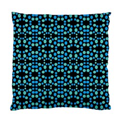 Dots Pattern Turquoise Blue Standard Cushion Case (one Side) by BrightVibesDesign