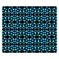 Dots Pattern Turquoise Blue Double Sided Flano Blanket (small)  by BrightVibesDesign