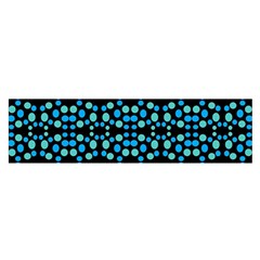 Dots Pattern Turquoise Blue Satin Scarf (oblong) by BrightVibesDesign