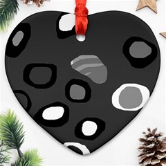 Gray abstract pattern Ornament (Heart) 