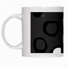 Gray Abstract Pattern White Mugs by Valentinaart