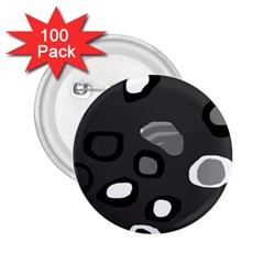 Gray abstract pattern 2.25  Buttons (100 pack) 