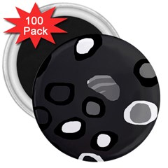 Gray abstract pattern 3  Magnets (100 pack)