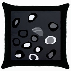 Gray abstract pattern Throw Pillow Case (Black)