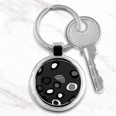 Gray abstract pattern Key Chains (Round) 