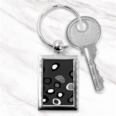 Gray abstract pattern Key Chains (Rectangle) 