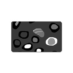 Gray abstract pattern Magnet (Name Card)