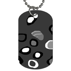 Gray abstract pattern Dog Tag (One Side)