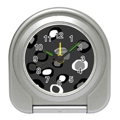 Gray abstract pattern Travel Alarm Clocks