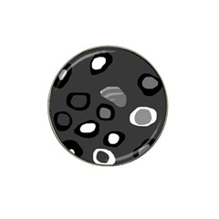 Gray abstract pattern Hat Clip Ball Marker