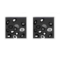 Gray abstract pattern Cufflinks (Square)