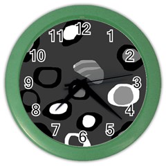 Gray abstract pattern Color Wall Clocks