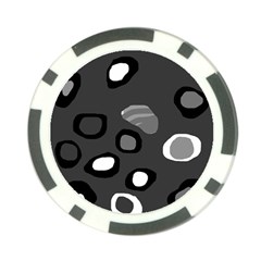 Gray abstract pattern Poker Chip Card Guards