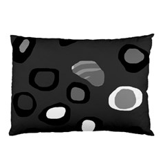 Gray Abstract Pattern Pillow Case by Valentinaart