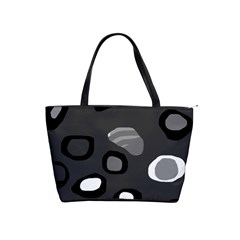 Gray abstract pattern Shoulder Handbags