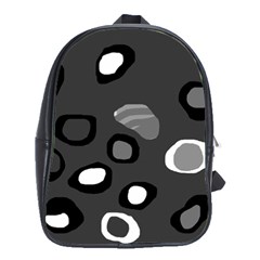 Gray abstract pattern School Bags(Large) 