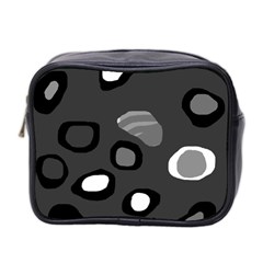 Gray abstract pattern Mini Toiletries Bag 2-Side