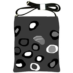 Gray abstract pattern Shoulder Sling Bags