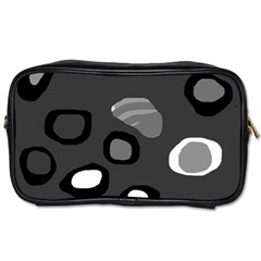 Gray abstract pattern Toiletries Bags