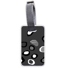 Gray abstract pattern Luggage Tags (One Side) 