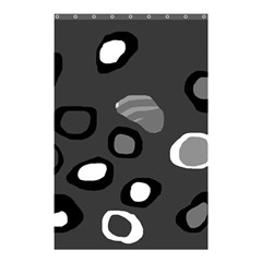 Gray Abstract Pattern Shower Curtain 48  X 72  (small)  by Valentinaart