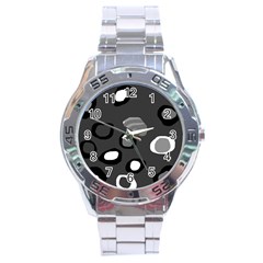 Gray abstract pattern Stainless Steel Analogue Watch