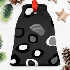 Gray abstract pattern Bell Ornament (2 Sides)