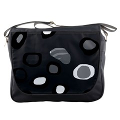 Gray abstract pattern Messenger Bags