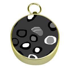 Gray abstract pattern Gold Compasses