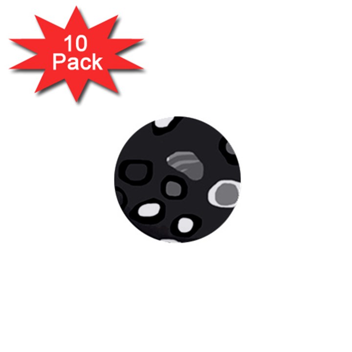 Gray abstract pattern 1  Mini Buttons (10 pack) 